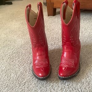 Beautiful red cowboy boots